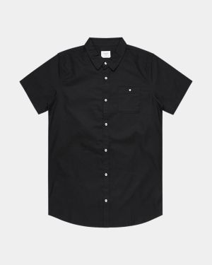 AS Colour 5407 Oxford Short Sleeve Shirt - Black