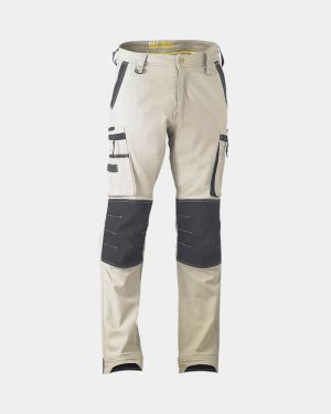 Bisley Flx & Move™ Stretch Utility Zip Cargo Pant - Stone