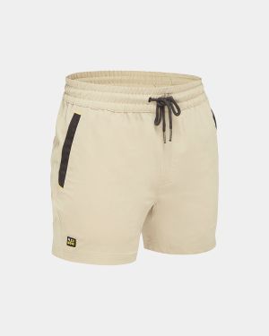 Bisley Flx & Move™ 4-Way Stretch Elastic Waist Short - Stone