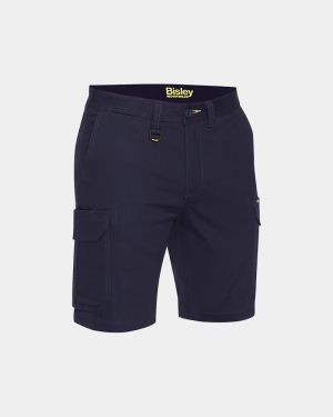 Bisley Stretch Cotton Drill Cargo Short - Navy