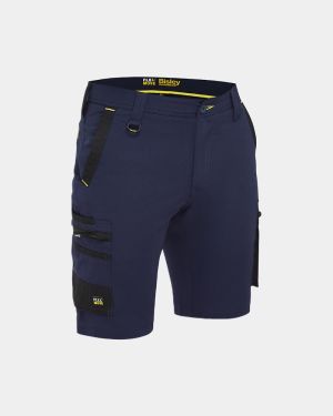 Bisley Flx & Move™ 4-Way Stretch Zip Cargo Short - Navy