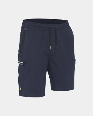 Bisley Flx & Moveâ„¢ 4-Way Stretch Elastic Waist Cargo Short - Navy