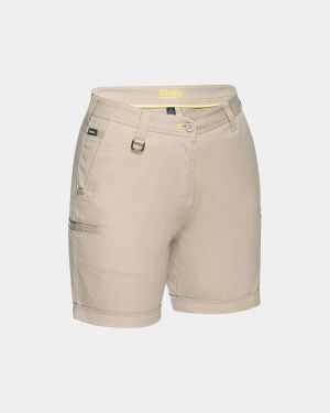 Bisley Women's Mid Rise Stretch Short - Stone