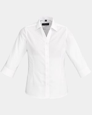 Boulevard Women's Hudson 3/4 Sleeve Shirt - White