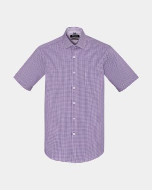 Boulevard Newport Short Sleeve Shirt - Purple Reign