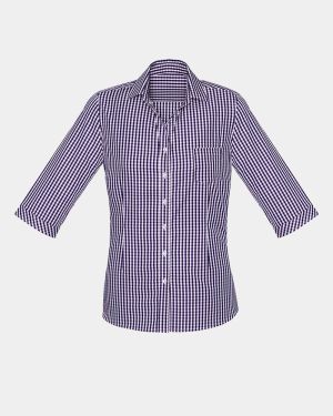 Boulevard Women's Springfield 3/4 Sleeve Shirt - Purple Reign
