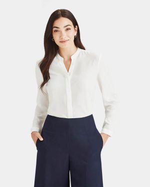 Boulevard Women's Juliette Plain Blouse - White