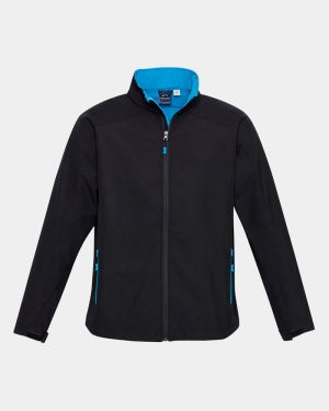 Biz Collection Geneva Jacket - Black/Cyan