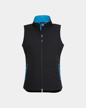 Biz Collection Women's Geneva Vest - Black/Cyan