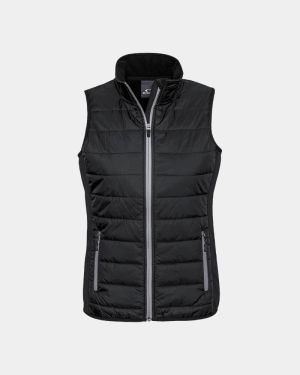 Biz Collection Women's Stealth Tech Vest - Black/Silver Grey