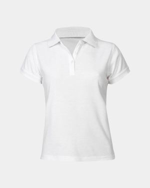 Biz Collection Women's Neon Polo - White