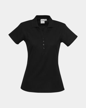 Biz Collection Women's Crew Polo - Black
