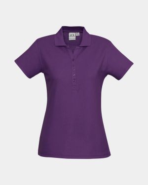 Biz Collection Women's Crew Polo - Purple