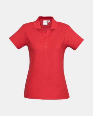 Biz Collection Women's Crew Polo - Red