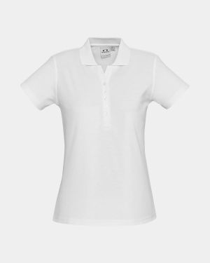 Biz Collection Women's Crew Polo - White