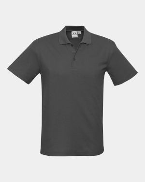 Biz Collection Crew Polo - Charcoal
