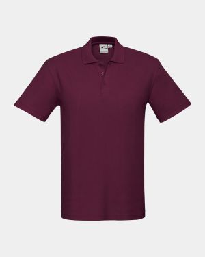Biz Collection Crew Polo - Maroon