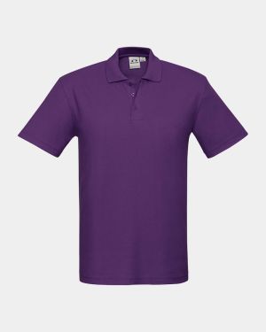 Biz Collection Crew Polo - Purple