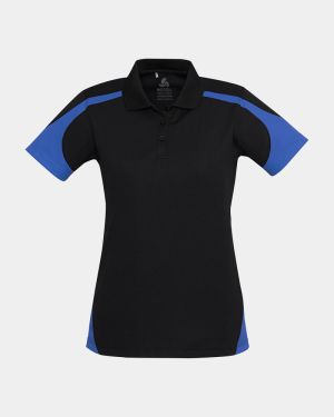 Biz Collection Women's Talon Polo - Black/Royal