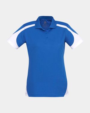 Biz Collection Women's Talon Polo - Royal/White