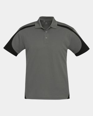 Biz Collection Talon Polo - Ash/Black