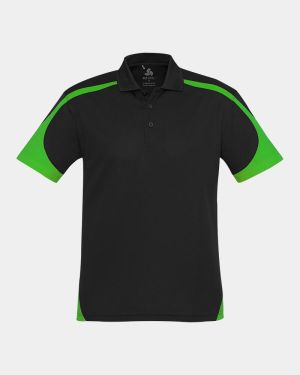 Biz Collection Talon Polo - Black/Green