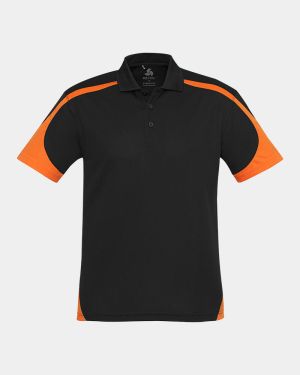 Biz Collection Talon Polo - Black/Orange