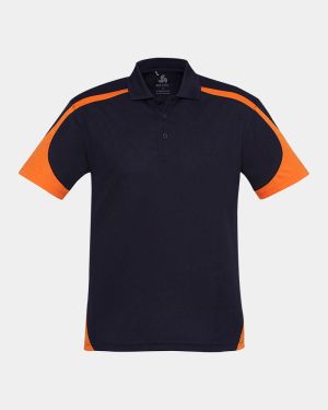 Biz Collection Talon Polo - Navy/Orange