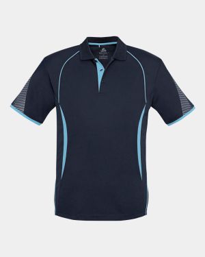 Biz Collection Kids Razor Polo - Navy/Sky