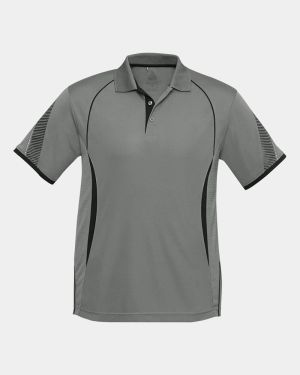Biz Collection Razor Polo - Ash/Black