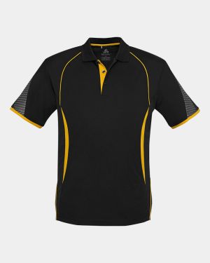 Biz Collection Razor Polo - Black/Gold
