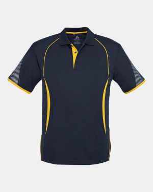 Biz Collection Razor Polo - Navy/Gold