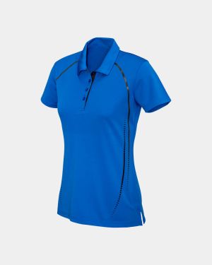 Biz Collection Women's Cyber Polo - Royal/Silver