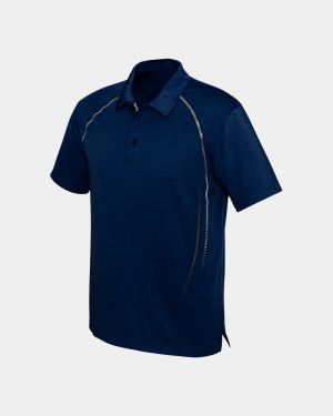 Biz Collection Cyber Polo - Navy/Silver