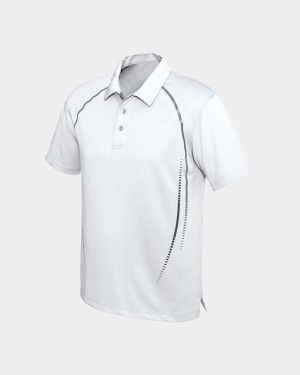Biz Collection Cyber Polo - White/Silver