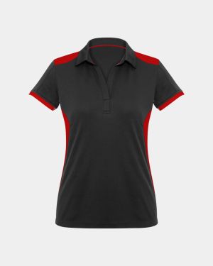 Biz Collection Women's Rival Polo - Black/Red