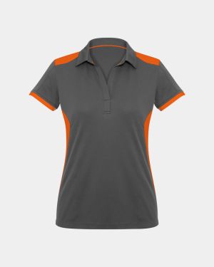 Biz Collection Women's Rival Polo - Grey/Orange