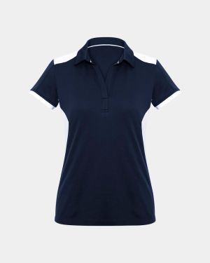Biz Collection Women's Rival Polo - Navy/White