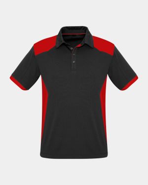 Biz Collection Rival Polo - Black/Red