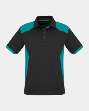 Biz Collection Rival Polo - Black/Teal