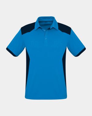 Biz Collection Rival Polo - Cyan/Navy