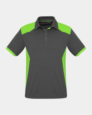 Biz Collection Rival Polo - Grey/Lime