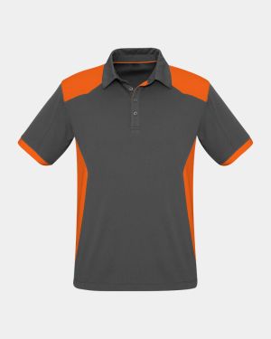 Biz Collection Rival Polo - Grey/Orange