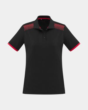 Biz Collection Women's Galaxy Polo - Black/Red
