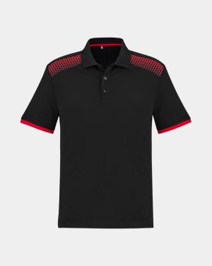 Biz Collection Galaxy Polo - Black/Red