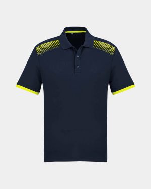 Biz Collection Galaxy Polo - Navy/Yellow