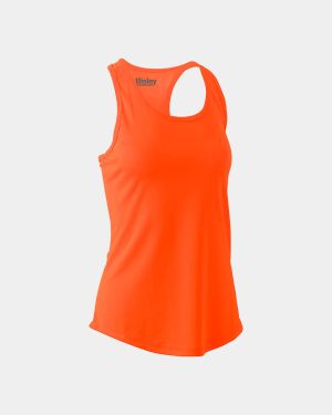 Bisley Women's Hi Vis Racer Back Singlet - Orange