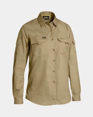Bisley Women's X Airflow™ Ripstop Vented Shirt - Khaki