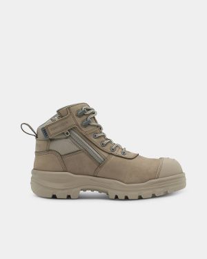 Blundstone RotoFlex 8553 Mid Zip Sided Safety Boot - Stone