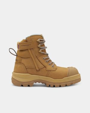 Blundstone Women's RotoFlex 8860 High Zip Sided Safety Boot - Wheat